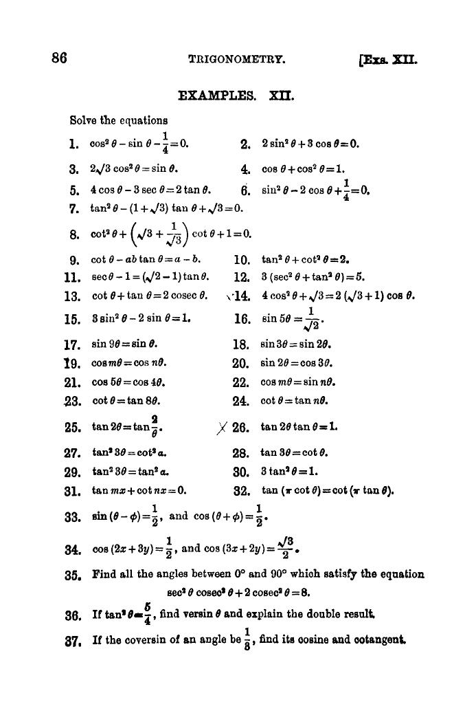 Plane Trigonometry by SL Loney - Page 99