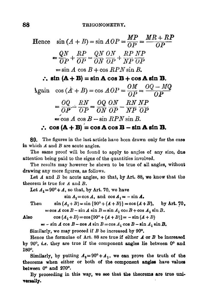 Plane Trigonometry by SL Loney - Page 101