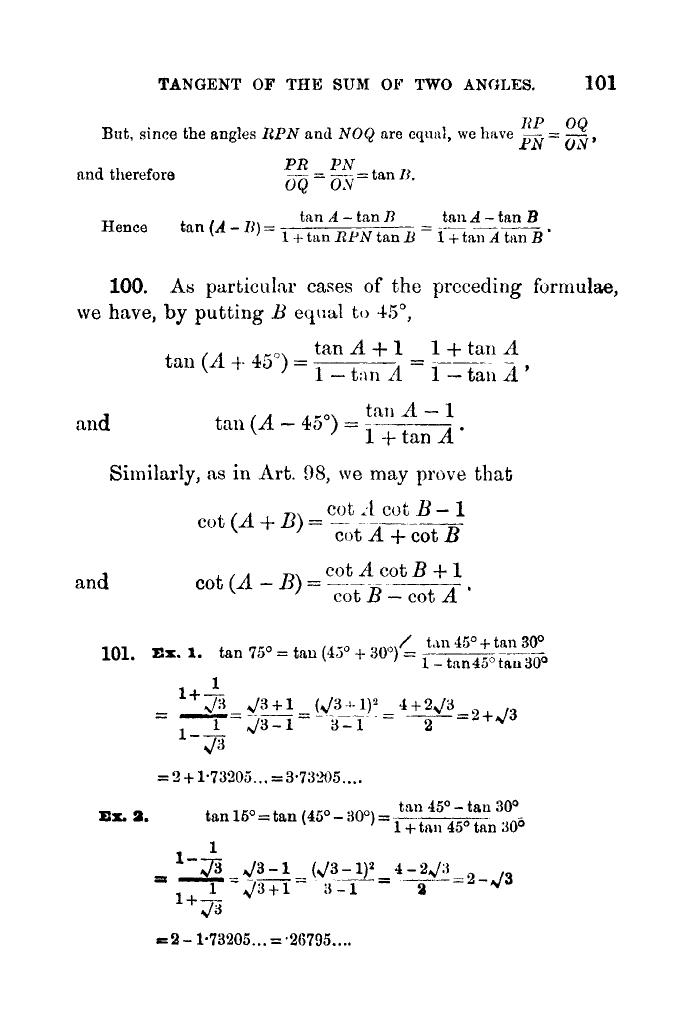 Plane Trigonometry by SL Loney - Page 112