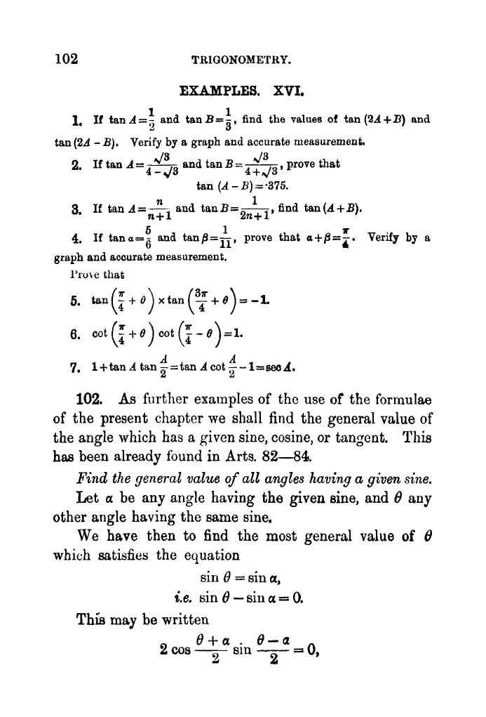 Plane Trigonometry by SL Loney - Page 113