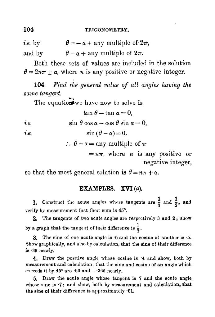 Plane Trigonometry by SL Loney - Page 115
