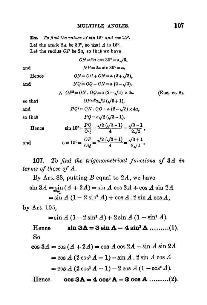 Plane Trigonometry by SL Loney - Page 118