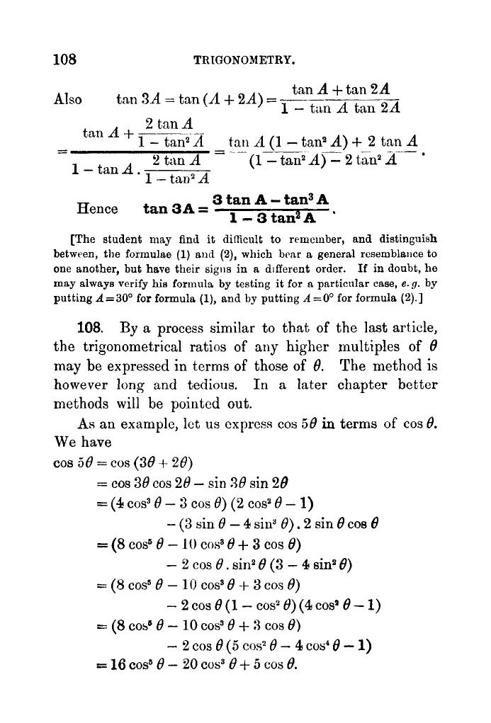 Plane Trigonometry by SL Loney - Page 119