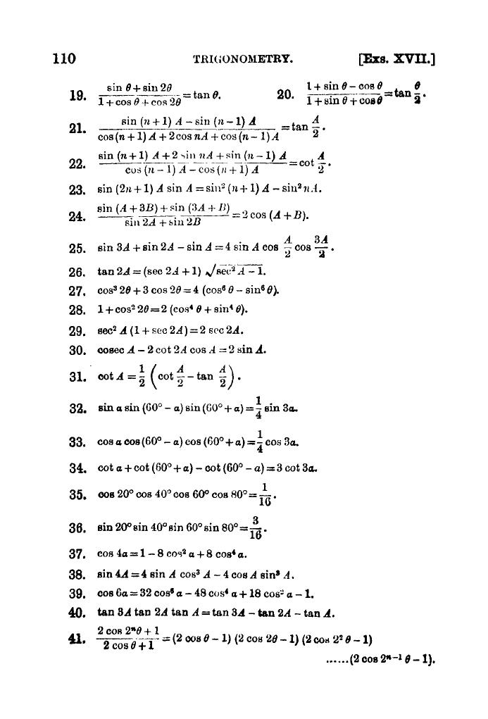 Plane Trigonometry by SL Loney - Page 121