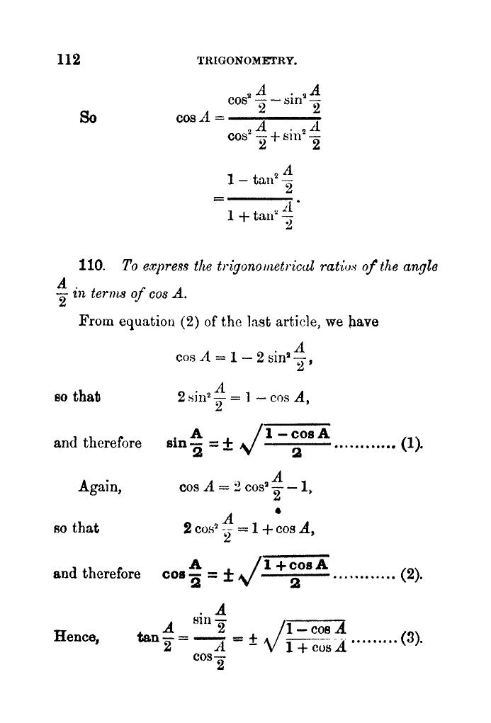 Plane Trigonometry by SL Loney - Page 123
