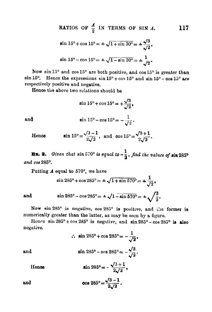 Plane Trigonometry by SL Loney - Page 128
