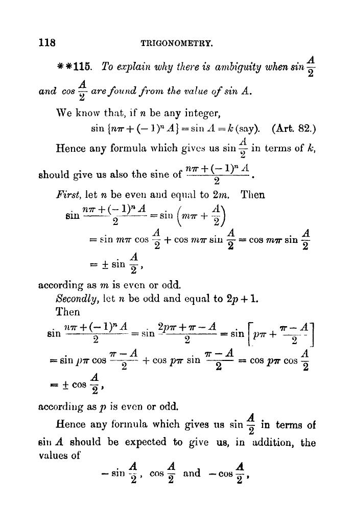 Plane Trigonometry by SL Loney - Page 129