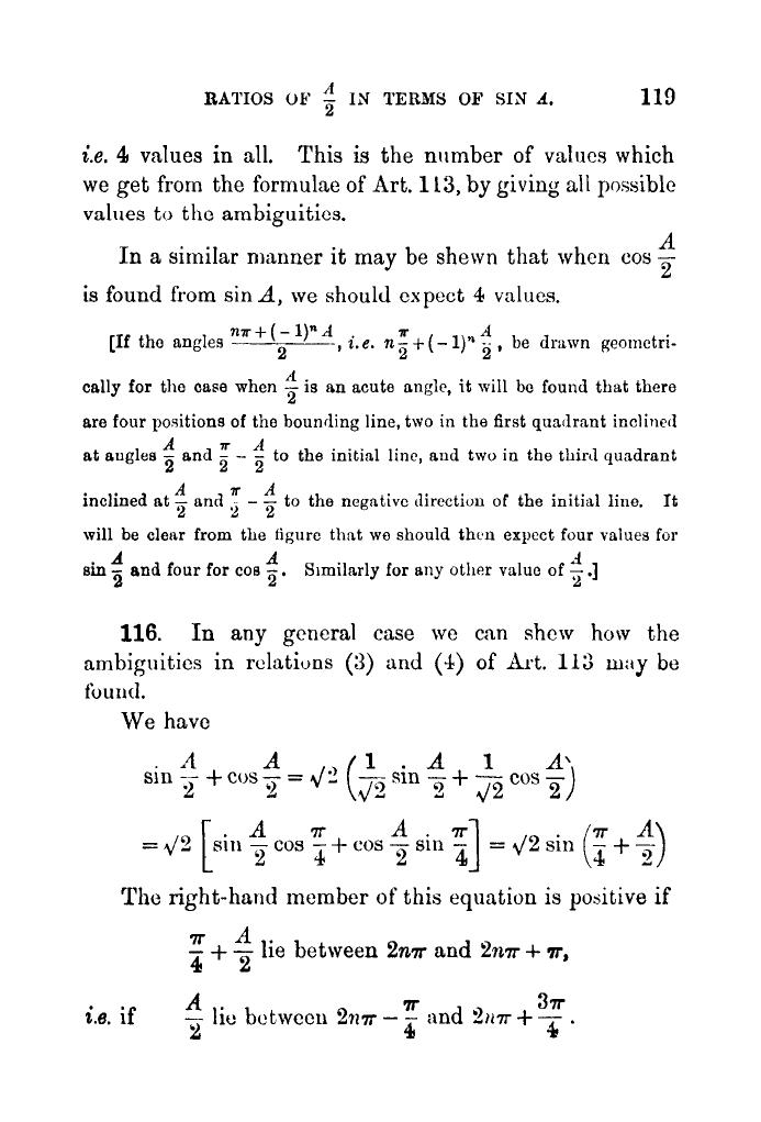 Plane Trigonometry by SL Loney - Page 130