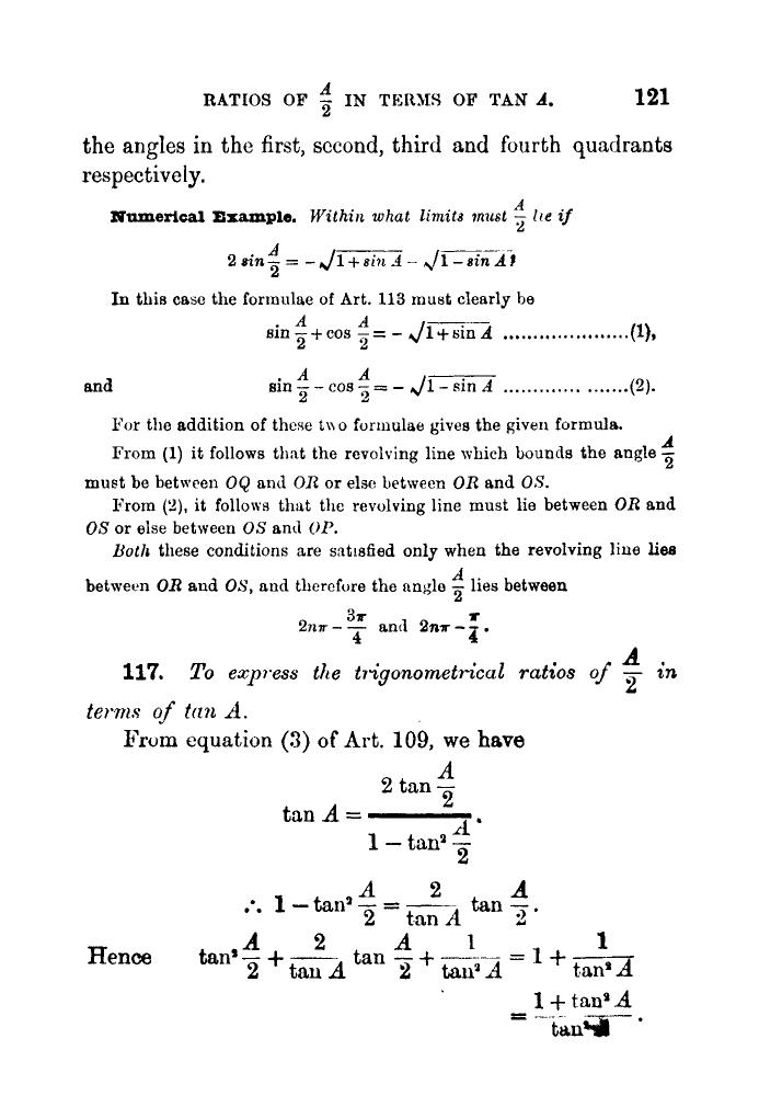 Plane Trigonometry by SL Loney - Page 132
