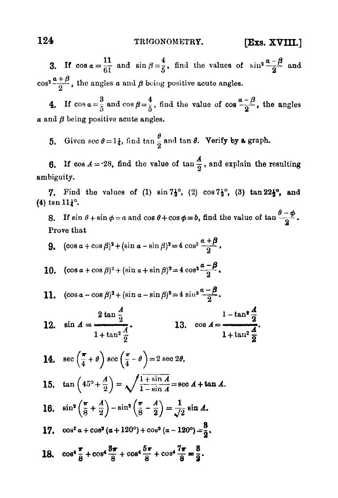 Plane Trigonometry by SL Loney - Page 135