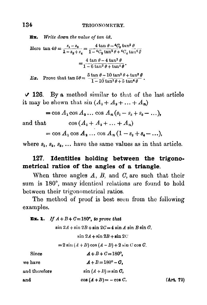 Plane Trigonometry by SL Loney - Page 145