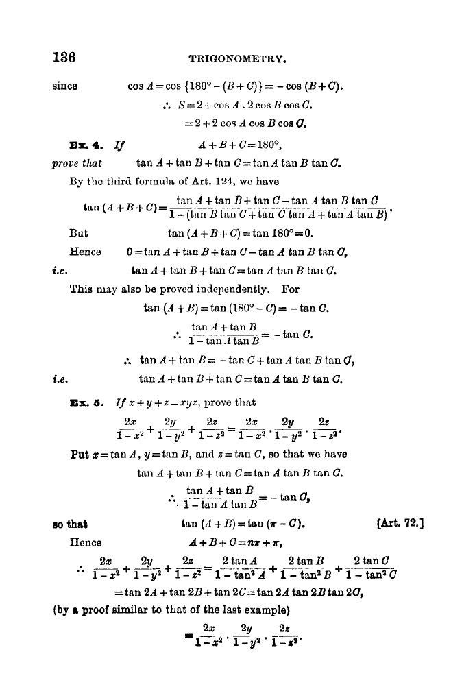 Plane Trigonometry by SL Loney - Page 147