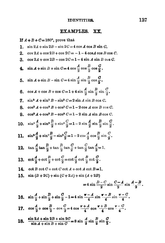 Plane Trigonometry by SL Loney - Page 148