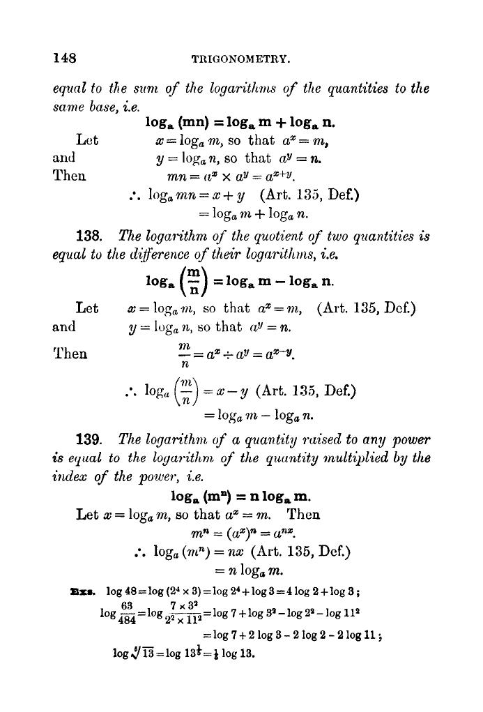 Plane Trigonometry by SL Loney - Page 159