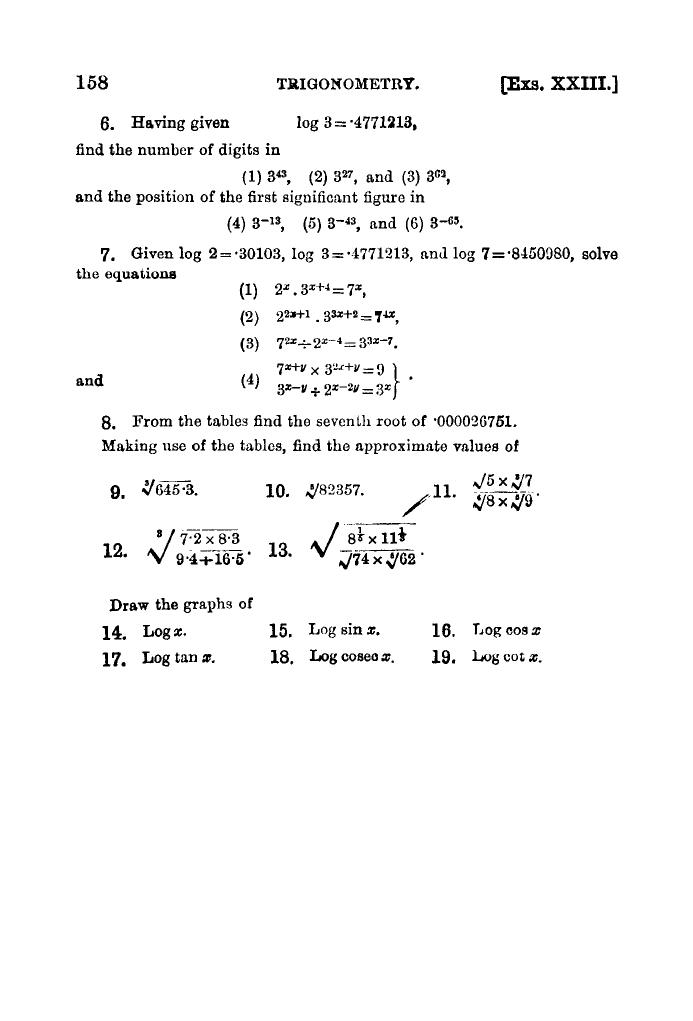 Plane Trigonometry by SL Loney - Page 169