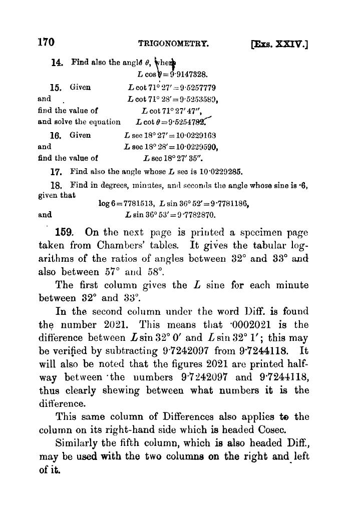 Plane Trigonometry by SL Loney - Page 181