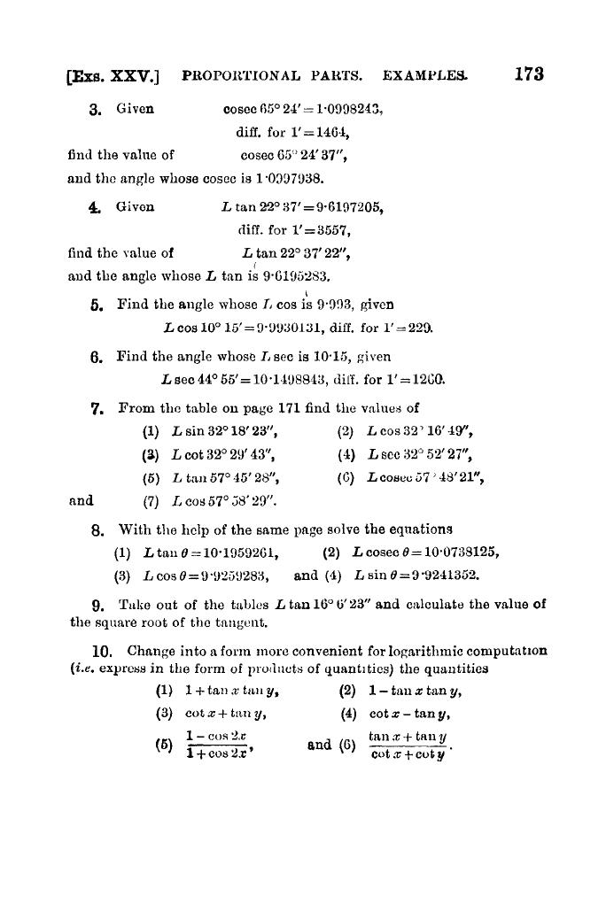 Plane Trigonometry by SL Loney - Page 184