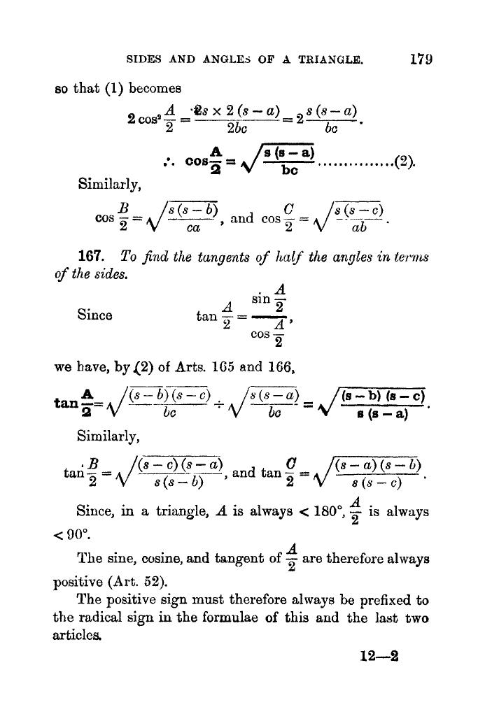 Plane Trigonometry by SL Loney - Page 192