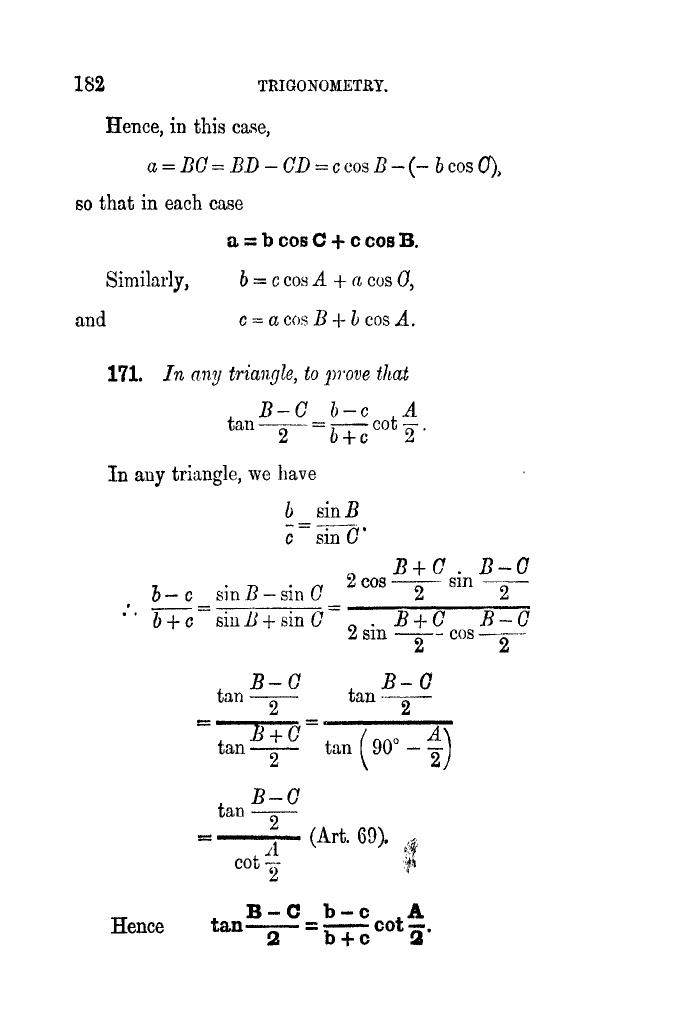 Plane Trigonometry by SL Loney - Page 195