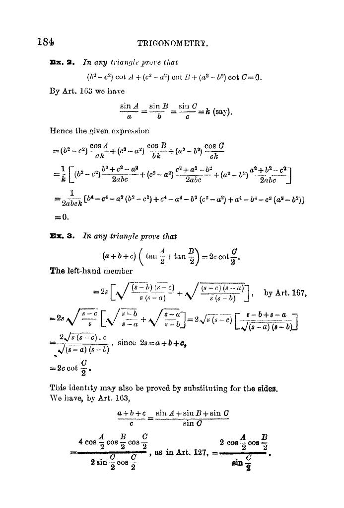 Plane Trigonometry by SL Loney - Page 197