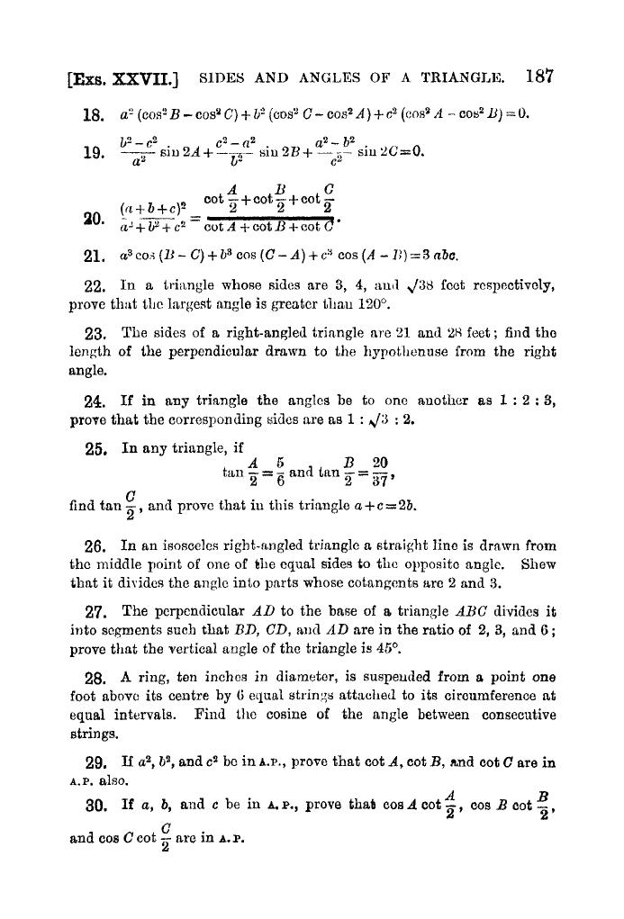 Plane Trigonometry by SL Loney - Page 200