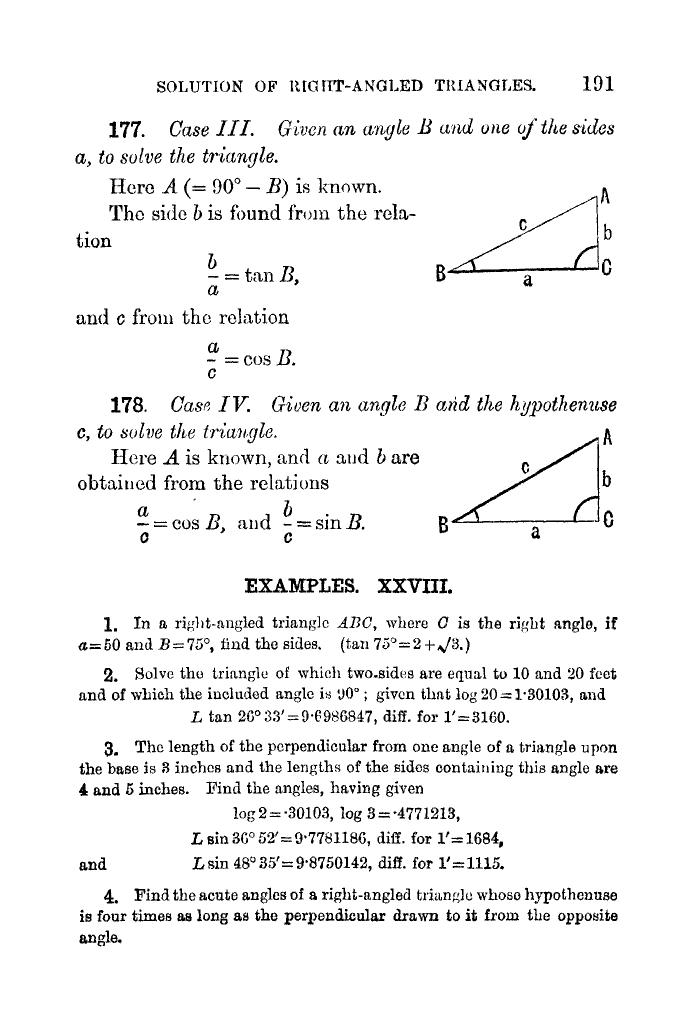 Plane Trigonometry by SL Loney - Page 204