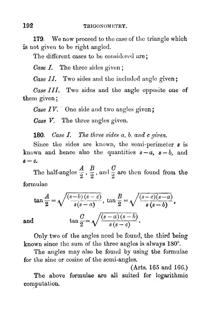 Plane Trigonometry by SL Loney - Page 205