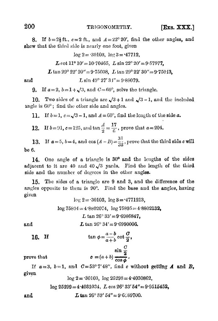 Plane Trigonometry by SL Loney - Page 213
