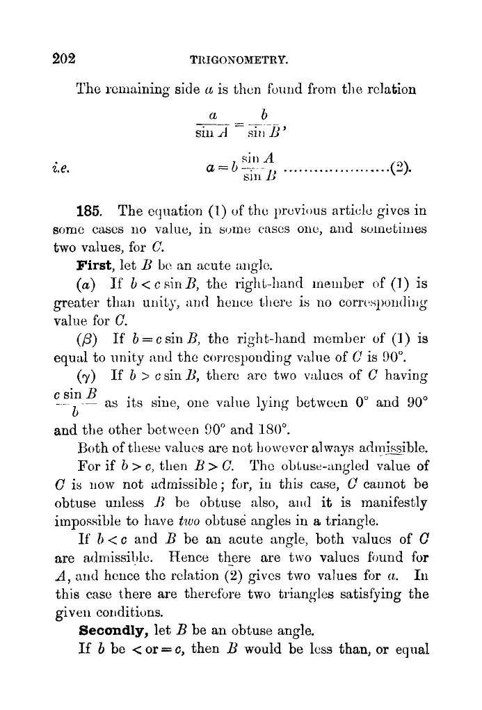 Plane Trigonometry by SL Loney - Page 215