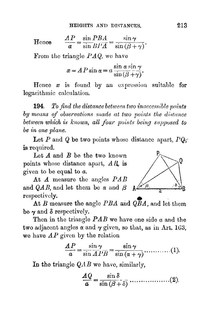 Plane Trigonometry by SL Loney - Page 226