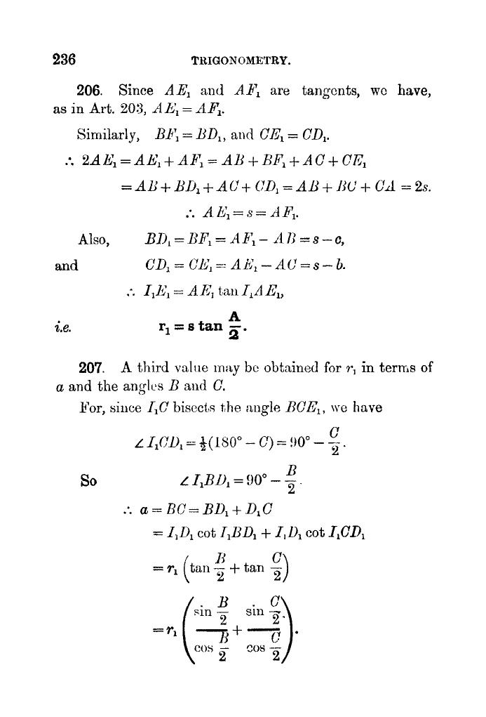 Plane Trigonometry by SL Loney - Page 249