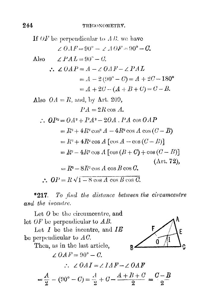 Plane Trigonometry by SL Loney - Page 257