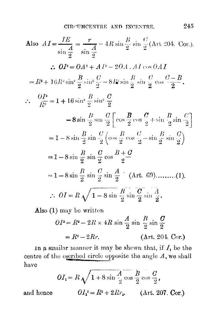 Plane Trigonometry by SL Loney - Page 258