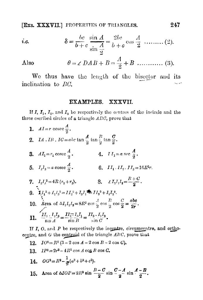 Plane Trigonometry by SL Loney - Page 260