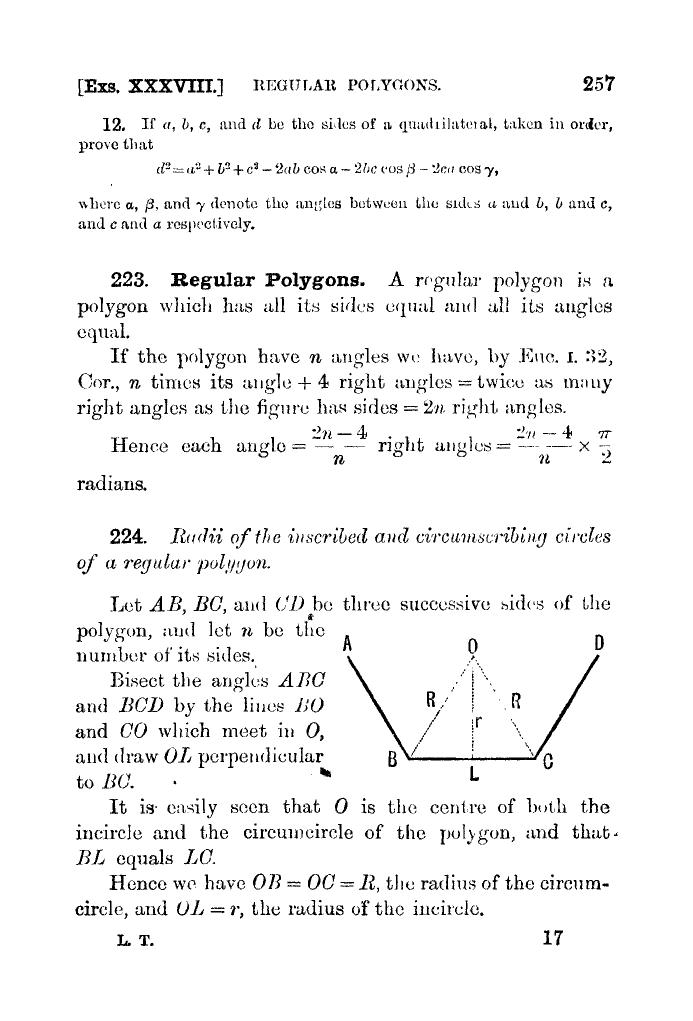 Plane Trigonometry by SL Loney - Page 270