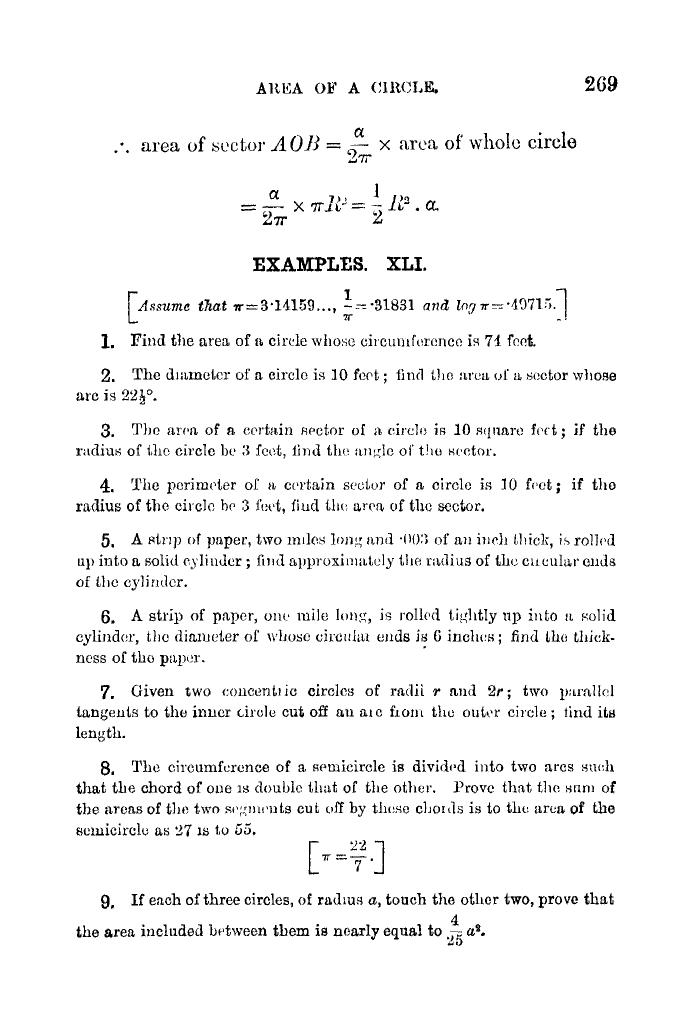 Plane Trigonometry by SL Loney - Page 282