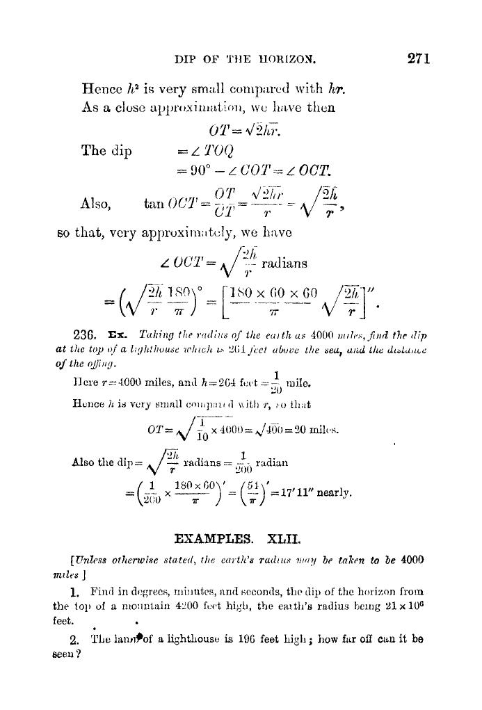 Plane Trigonometry by SL Loney - Page 284