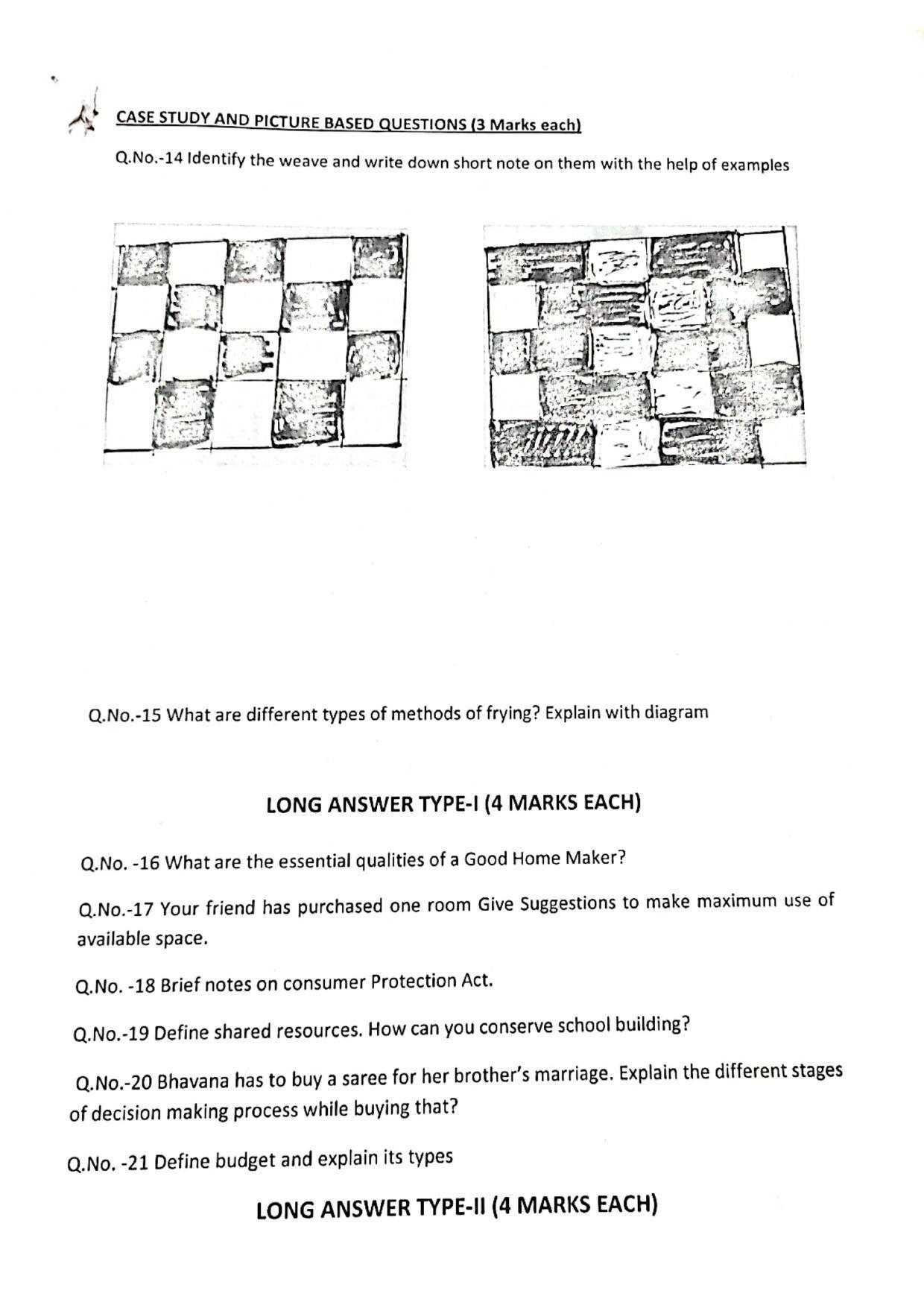 JKBOSE Class 11 Management of Resources Model Question Paper 2023 - Page 2