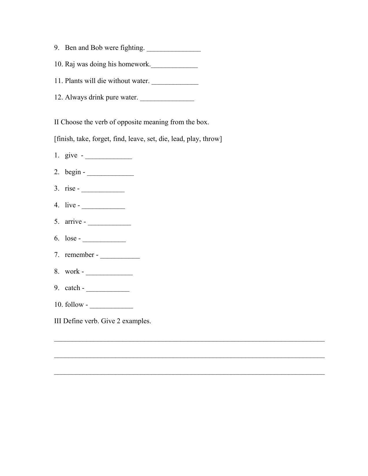 Worksheet for Class 3 English Noun Assignment 1 - Page 3