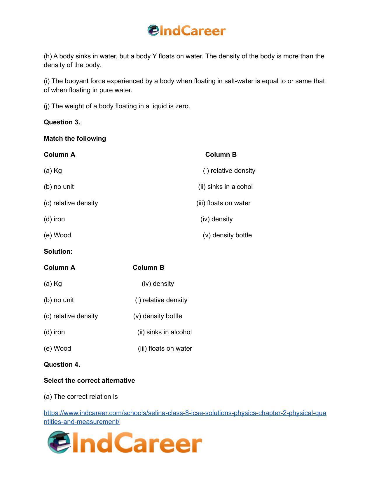 Selina Class 8 ICSE Solutions Physics : Chapter 2- Physical Quantities and Measurement - Page 4