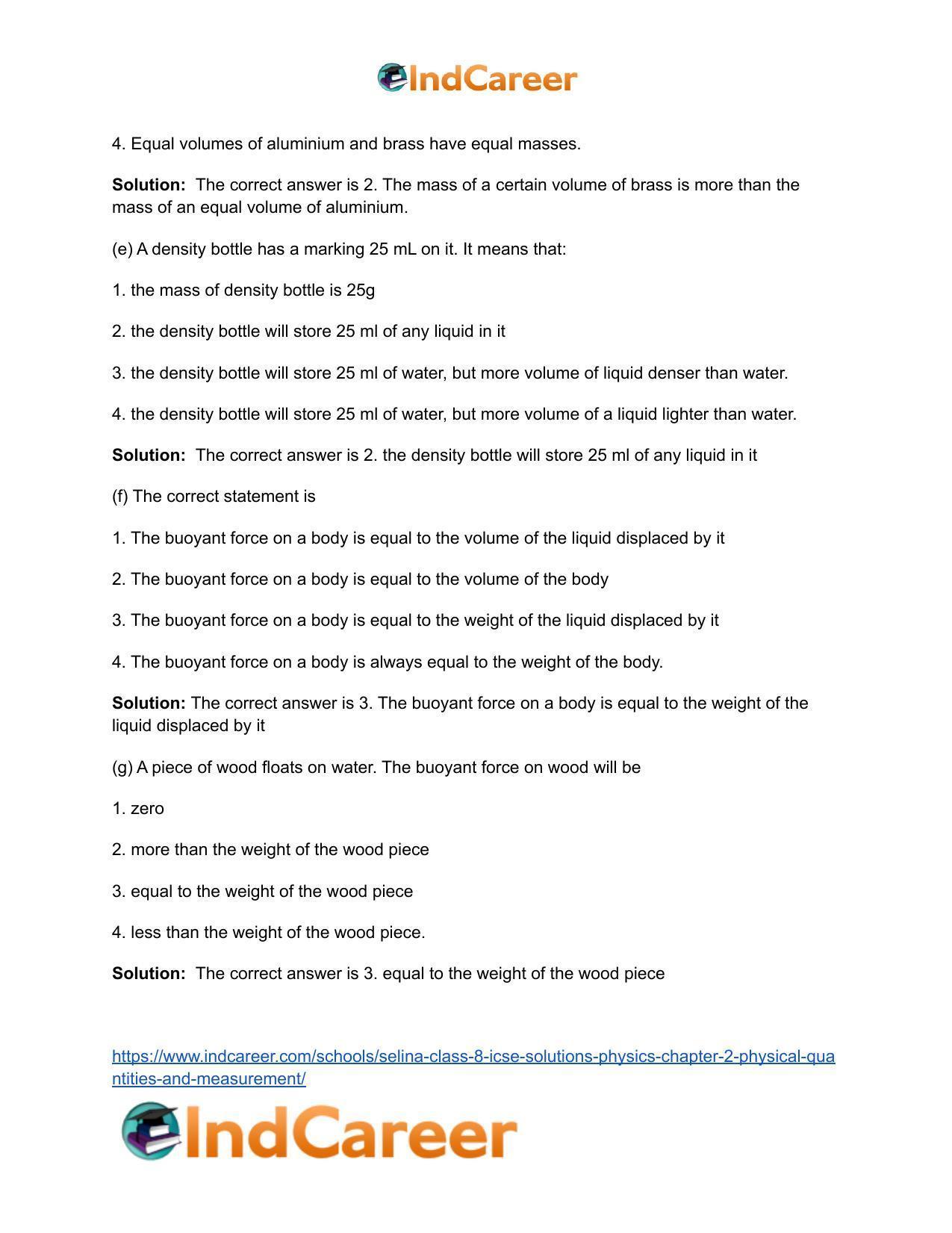 Selina Class 8 ICSE Solutions Physics : Chapter 2- Physical Quantities and Measurement - Page 6