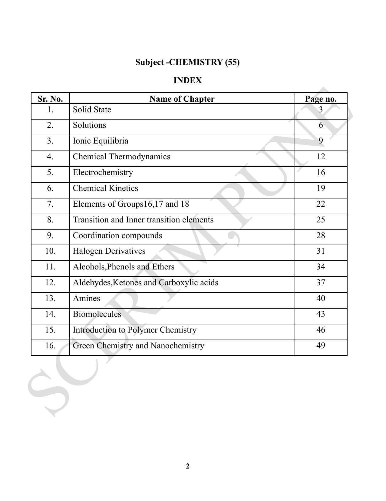 Maharashtra Board Class 12 Chemistry (Medium ENGLISH) 2023 Question Bank - Page 2