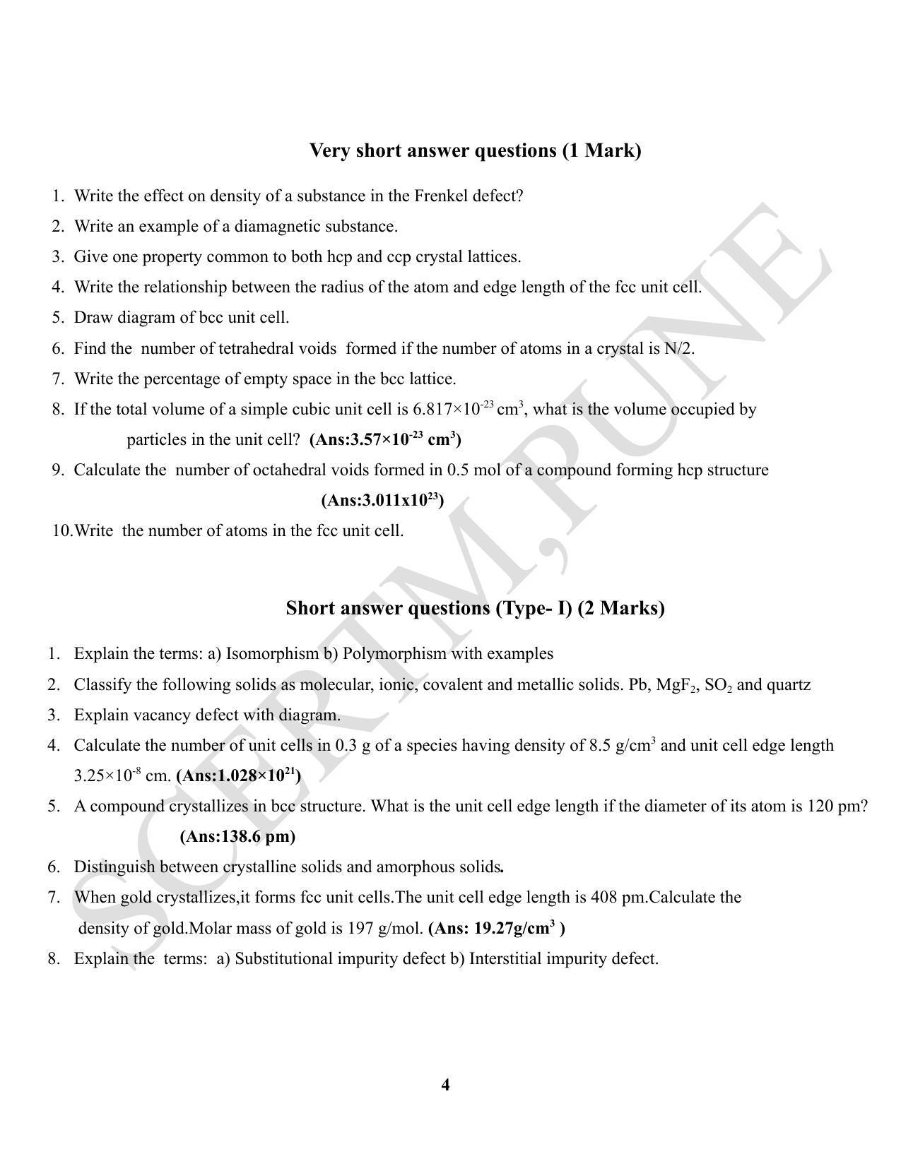 Maharashtra Board Class 12 Chemistry (Medium ENGLISH) 2023 Question Bank - Page 4