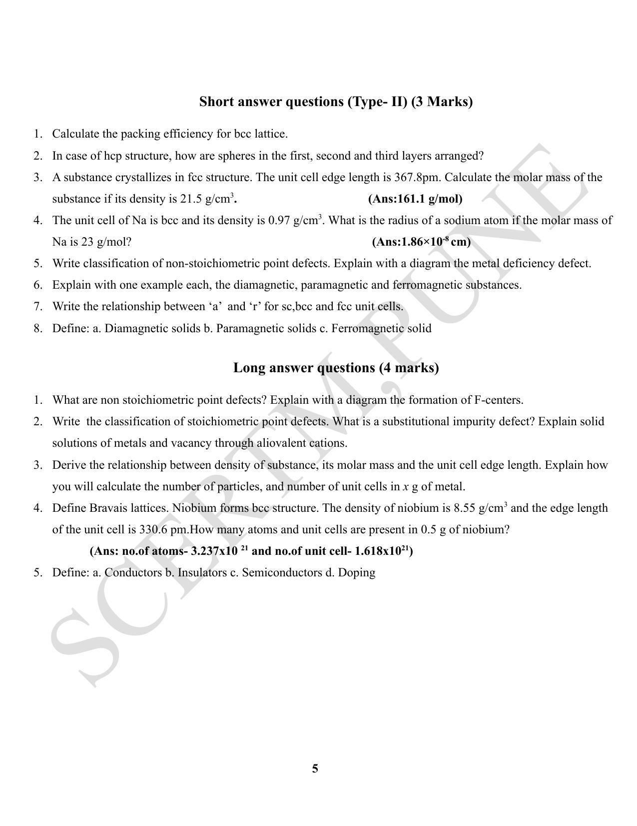 Maharashtra Board Class 12 Chemistry (Medium ENGLISH) 2023 Question Bank - Page 5