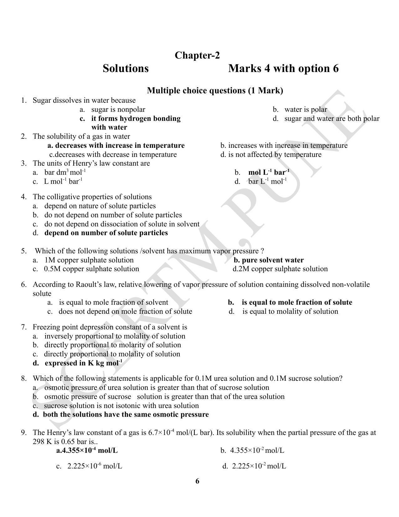 Maharashtra Board Class 12 Chemistry (Medium ENGLISH) 2023 Question Bank - Page 6