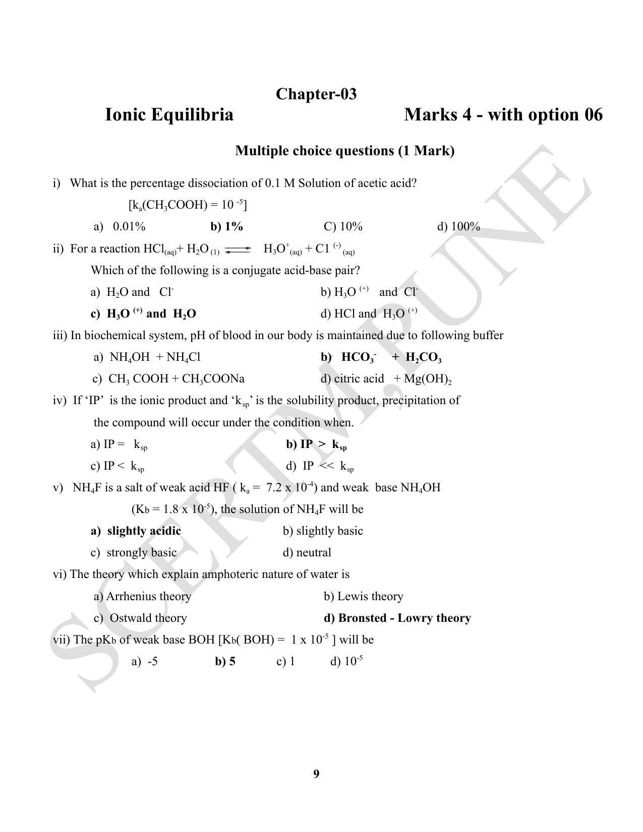 Maharashtra Board Class 12 Chemistry (Medium ENGLISH) 2023 Question Bank - Page 9