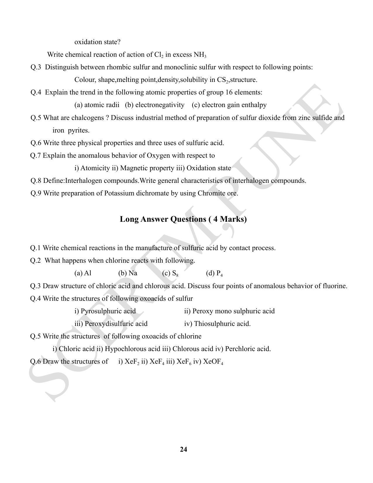 Maharashtra Board Class 12 Chemistry (Medium ENGLISH) 2023 Question Bank - Page 24