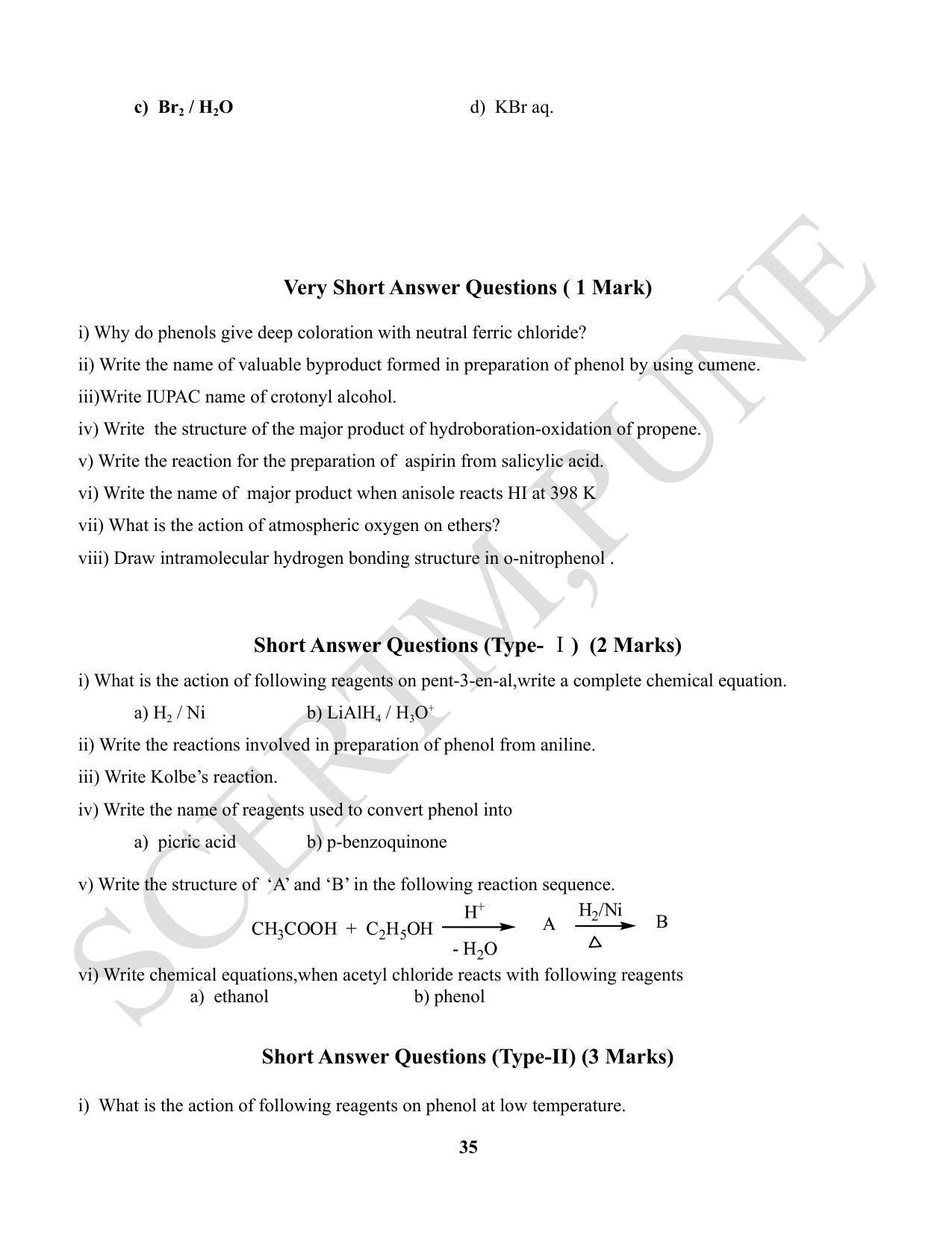 Maharashtra Board Class 12 Chemistry (Medium ENGLISH) 2023 Question Bank - Page 35
