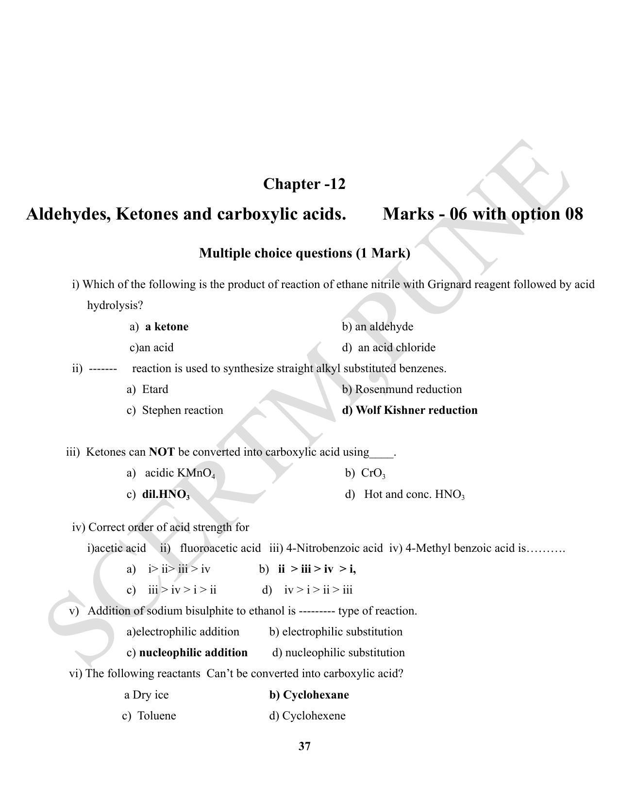 Maharashtra Board Class 12 Chemistry (Medium ENGLISH) 2023 Question Bank - Page 37
