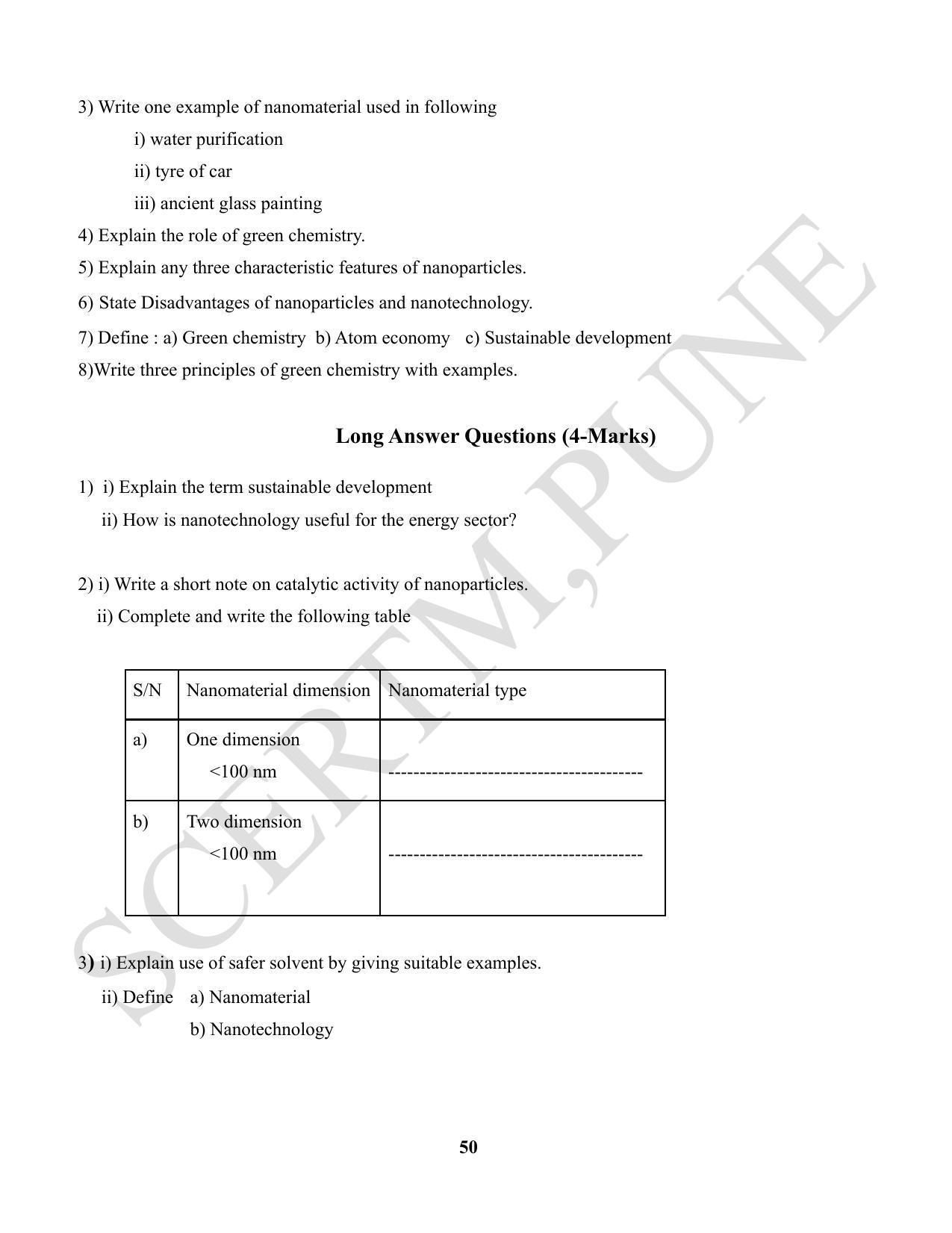 Maharashtra Board Class 12 Chemistry (Medium ENGLISH) 2023 Question Bank - Page 50